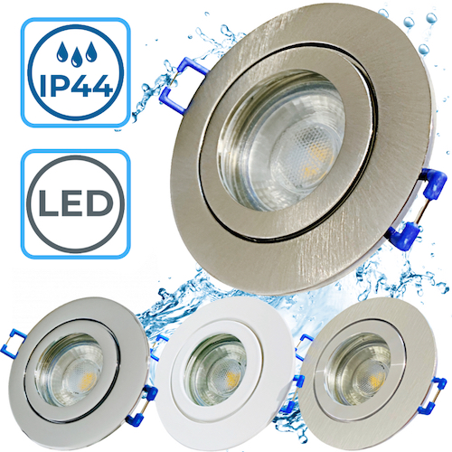 für Dusche LED - Lichtfaktor24 und das Badezimmer IP44 Einbauleuchten