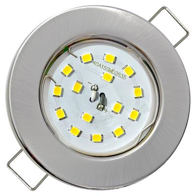 SMD LED Einbaustrahler Tom / 230Volt / 3Watt / 250Lumen / Silber