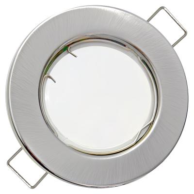 LED Einbaustrahler Tom | Flach | 230V | 5W | ET-28mm | Silber | Milchglas