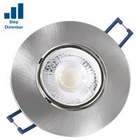 LED Einbauleuchte - 230V - 4.5W - Silber - Step dimmbar - Ø=90x25mm